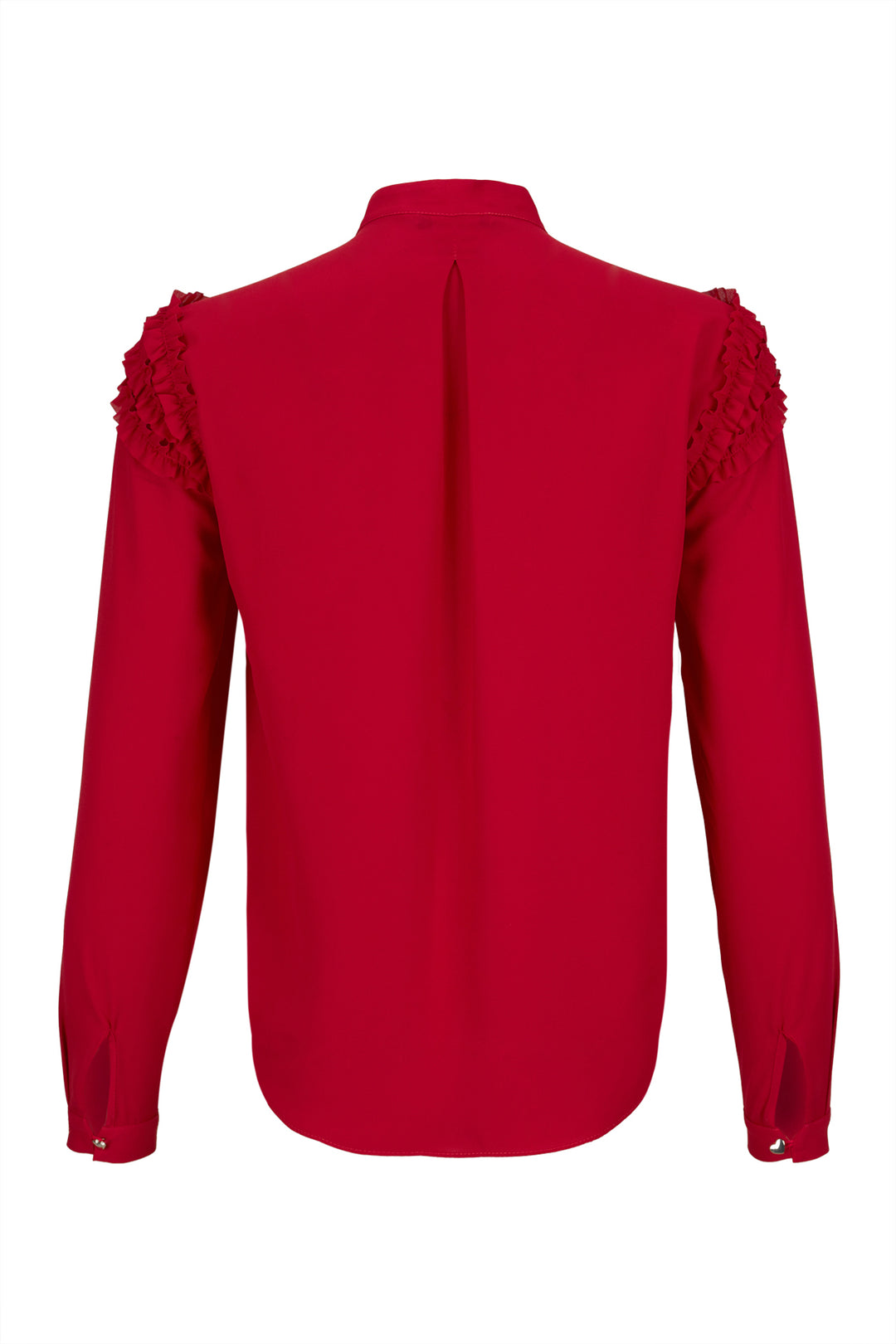 BLUSA VERMELHA COM FOLHOS SILVINA CAMPOS