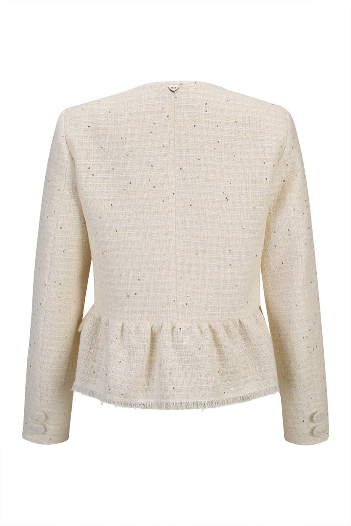 CASACO TWEED BRANCO SILVINA CAMPOS