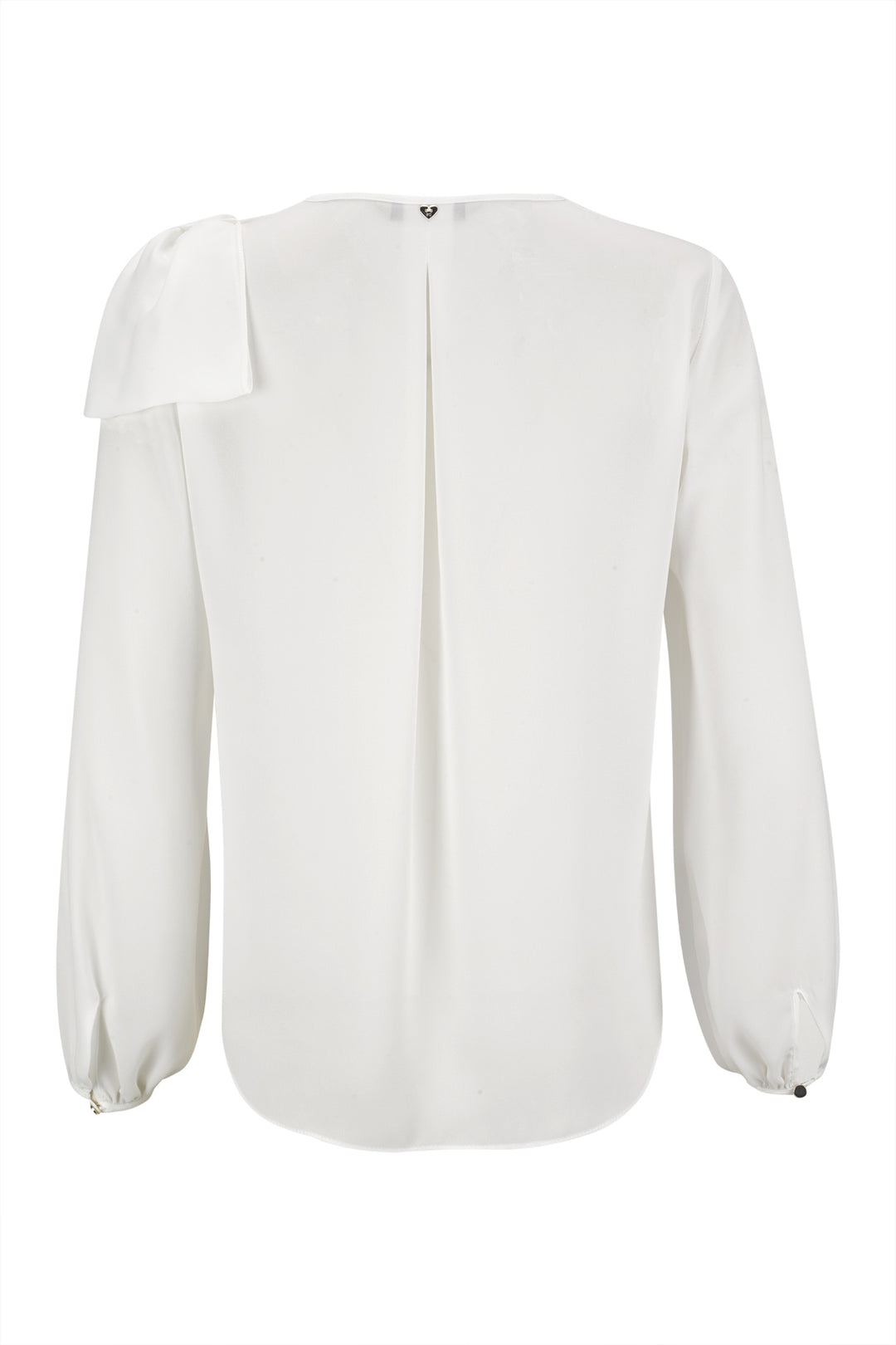 BLUSA BRANCA COM LAÇO E FOLHOS SILVINA CAMPOS