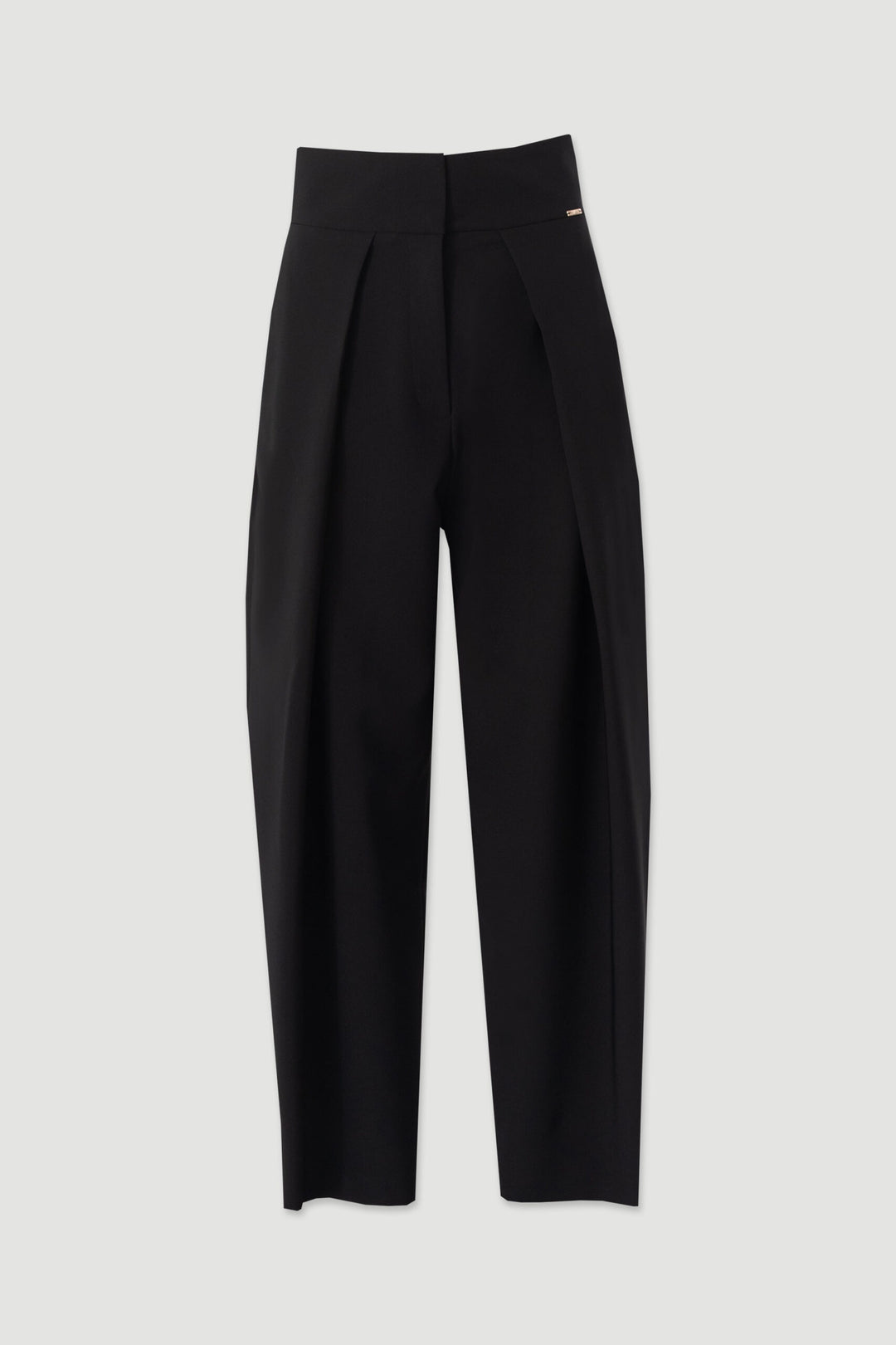CALÇA PRETA CINTURA SUBIDA COM PREGA FERRACHE