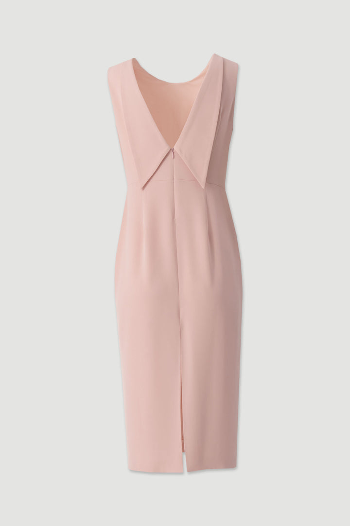 VESTIDO MIDI ROSA COM DECOTE NAS COSTAS FERRACHE