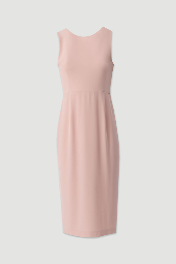 VESTIDO MIDI ROSA COM DECOTE NAS COSTAS FERRACHE