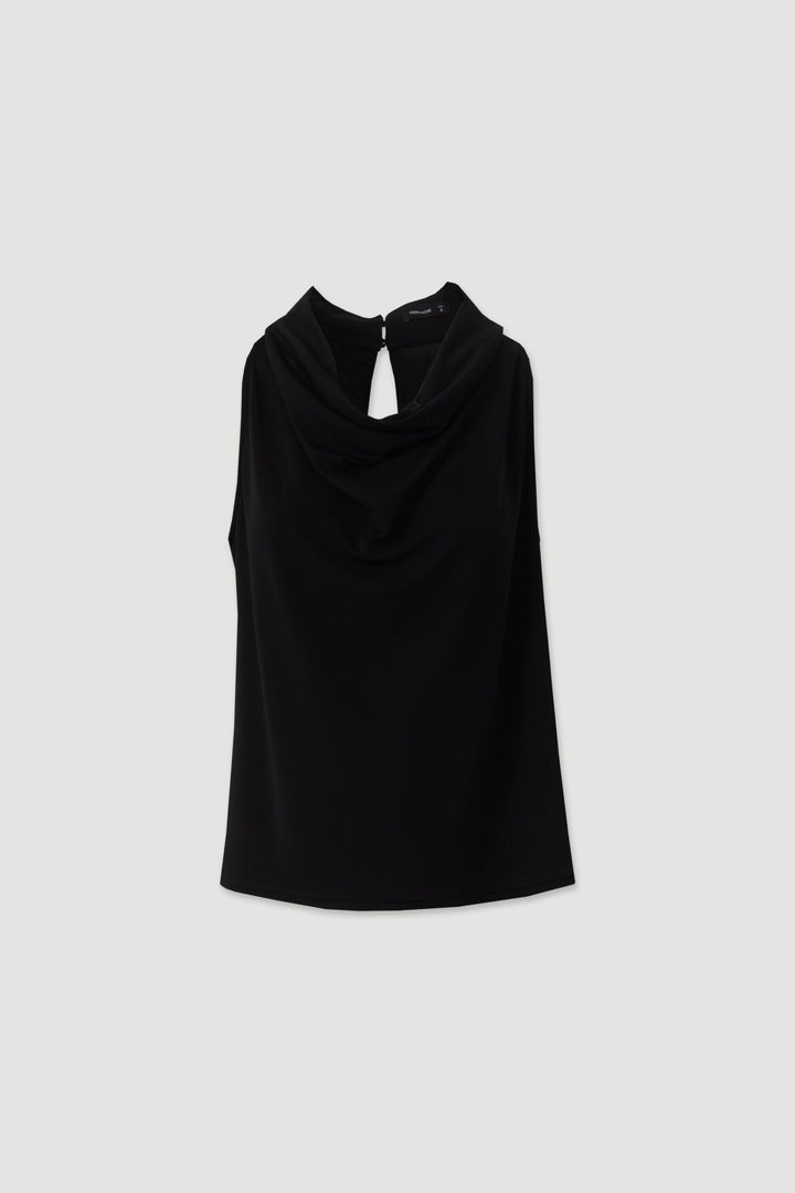 BLUSA PRETA DRAPEADA FERRACHE