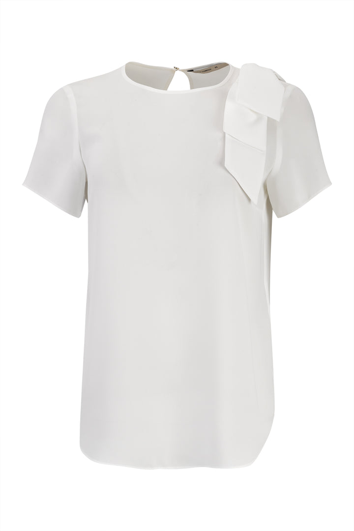 BLUSA BRANCA COM LAÇO NO OMBRO SILVINA CAMPOS