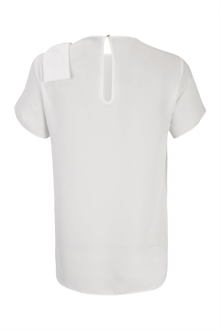 BLUSA BRANCA COM LAÇO NO OMBRO SILVINA CAMPOS