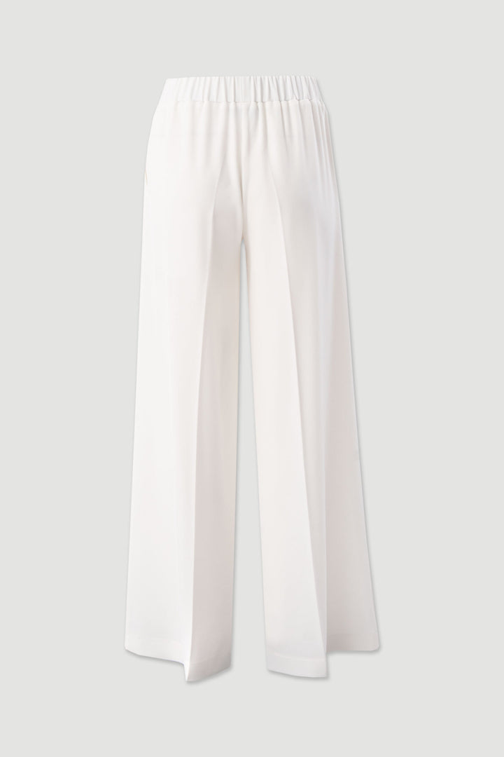 CALÇA BRANCA WIDE LEG EM TECIDO FLUIDO FERRACHE