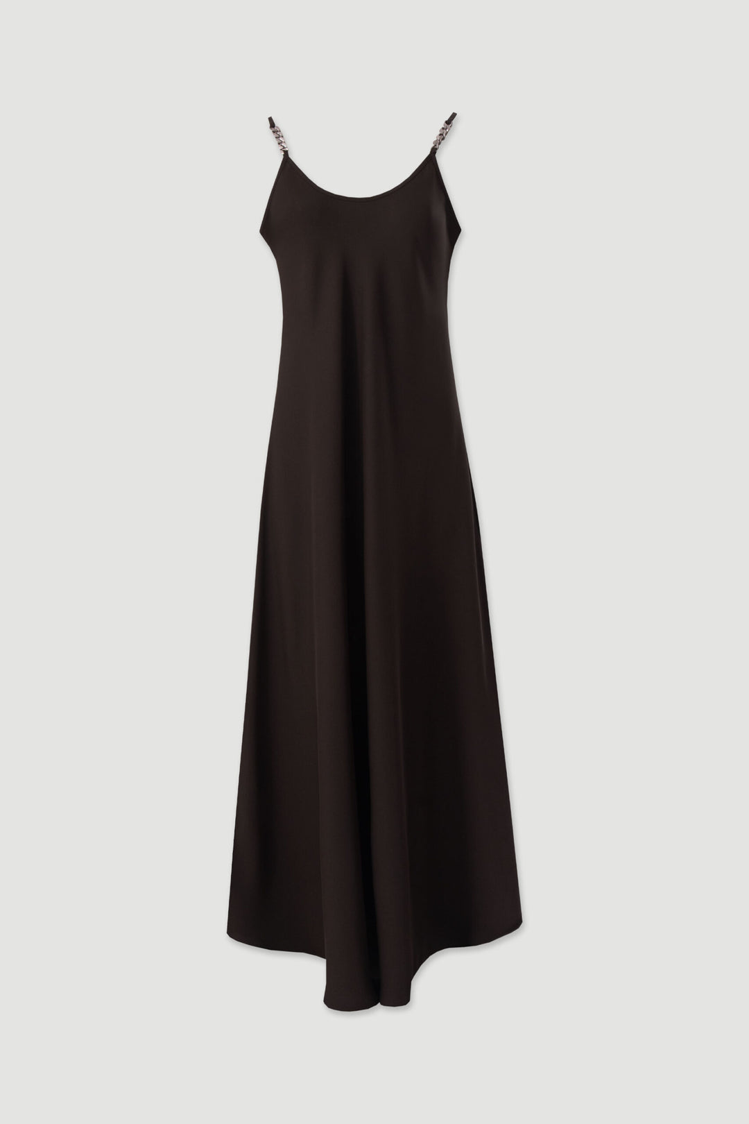 VESTIDO CASTANHO COMPRIDO FLUIDO DE ALÇAS FERRACHE