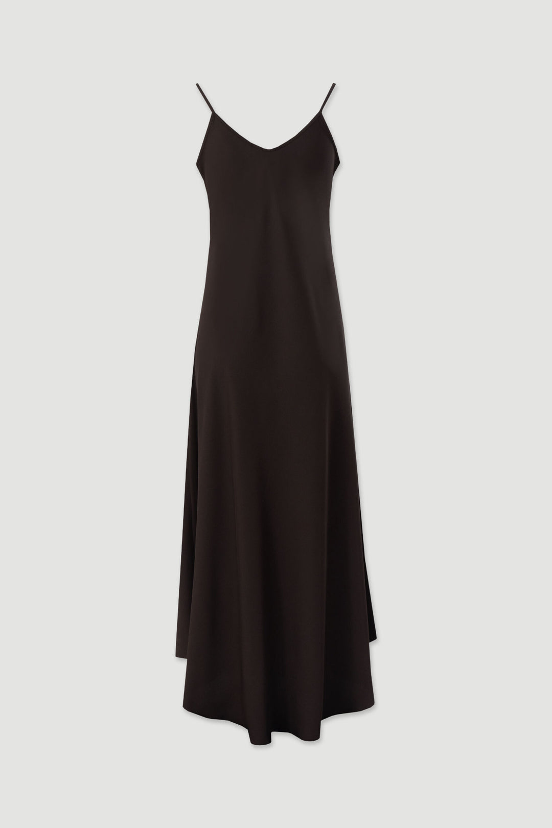 VESTIDO CASTANHO COMPRIDO FLUIDO DE ALÇAS FERRACHE