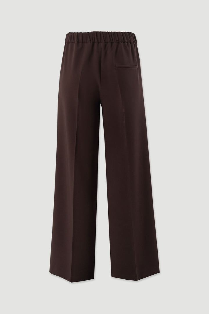 CALÇA PRETA WIDE LEG COM DETALHES METÁLICOS FERRACHE