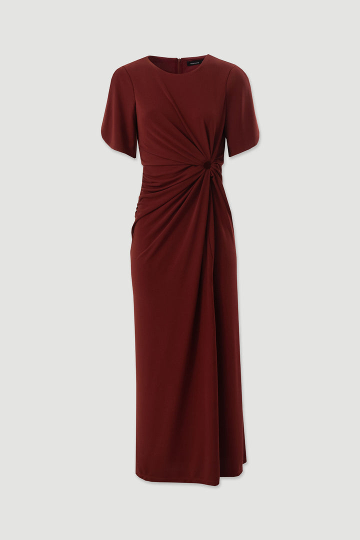 VESTIDO COMPRIDO BORDO COM DETALHE CUT-OUT FERRACHE