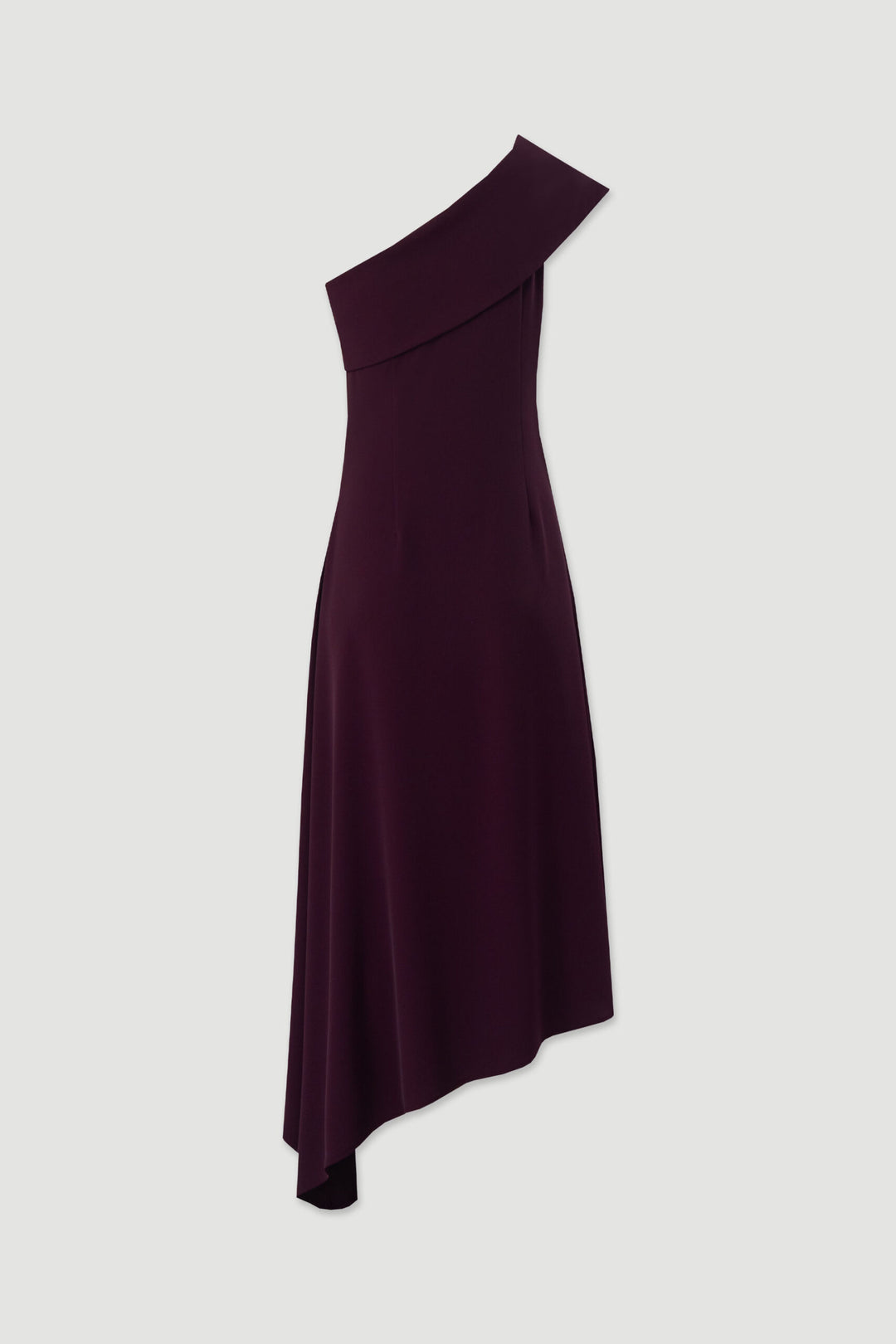 VESTIDO MIDI BORDO ASSIMETRICO DE UM OMBRO FERRACHE