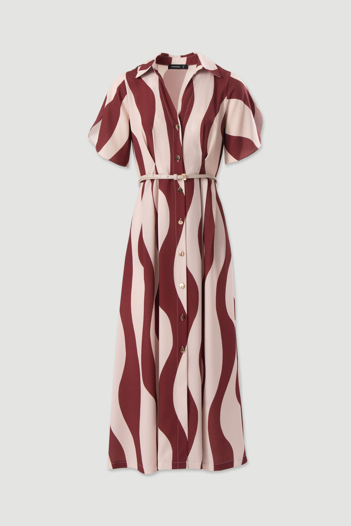 VESTIDO MIDI ESTAMPADO FERRACHE