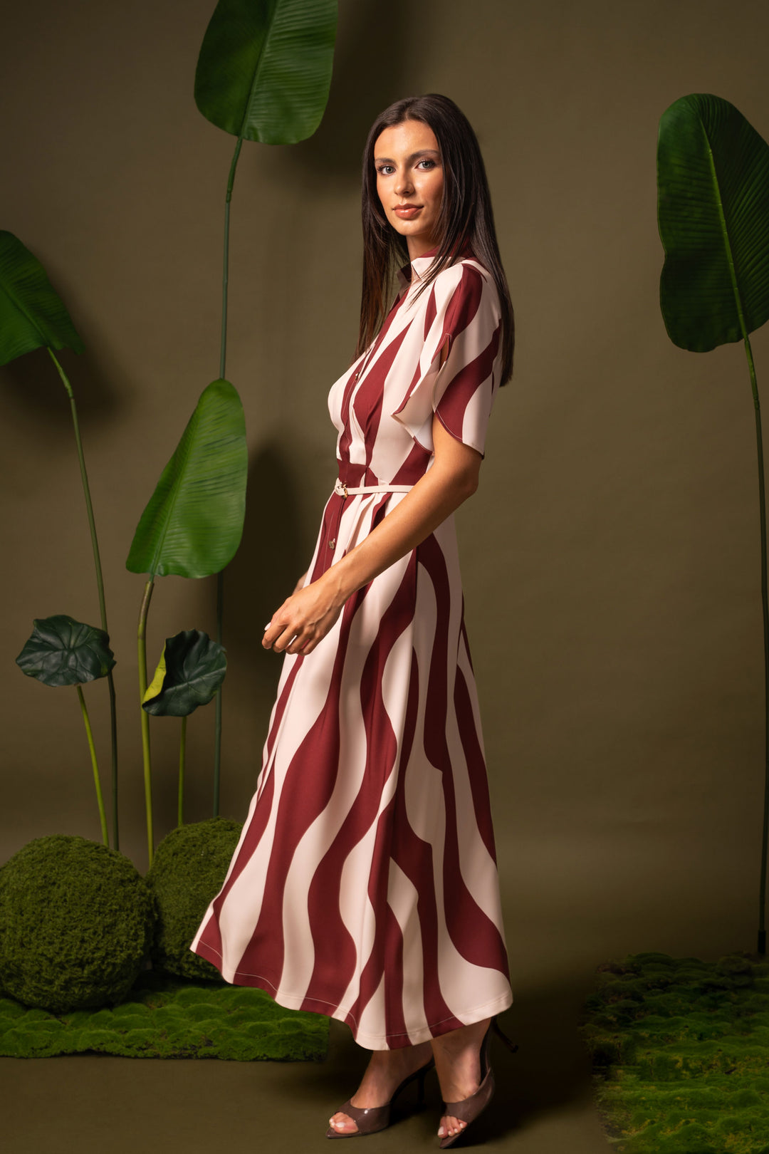 VESTIDO MIDI ESTAMPADO FERRACHE