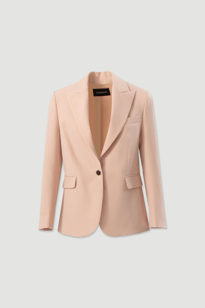 BLAZER BEGE CLÁSSICO CINTADO FERRACHE