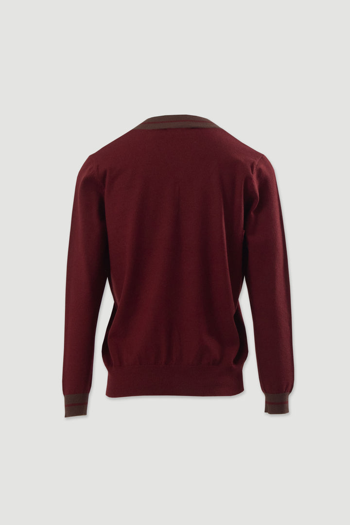 CAMISOLA DE MALHA BORDO COM DECOTE EM V CONTRASTANTE FERRACHE
