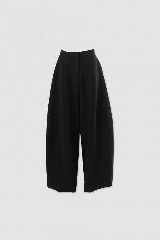 Calça Balloon Preta De Cintura Subida Ferrache