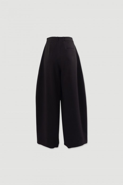 Calça Balloon Preta De Cintura Subida Ferrache
