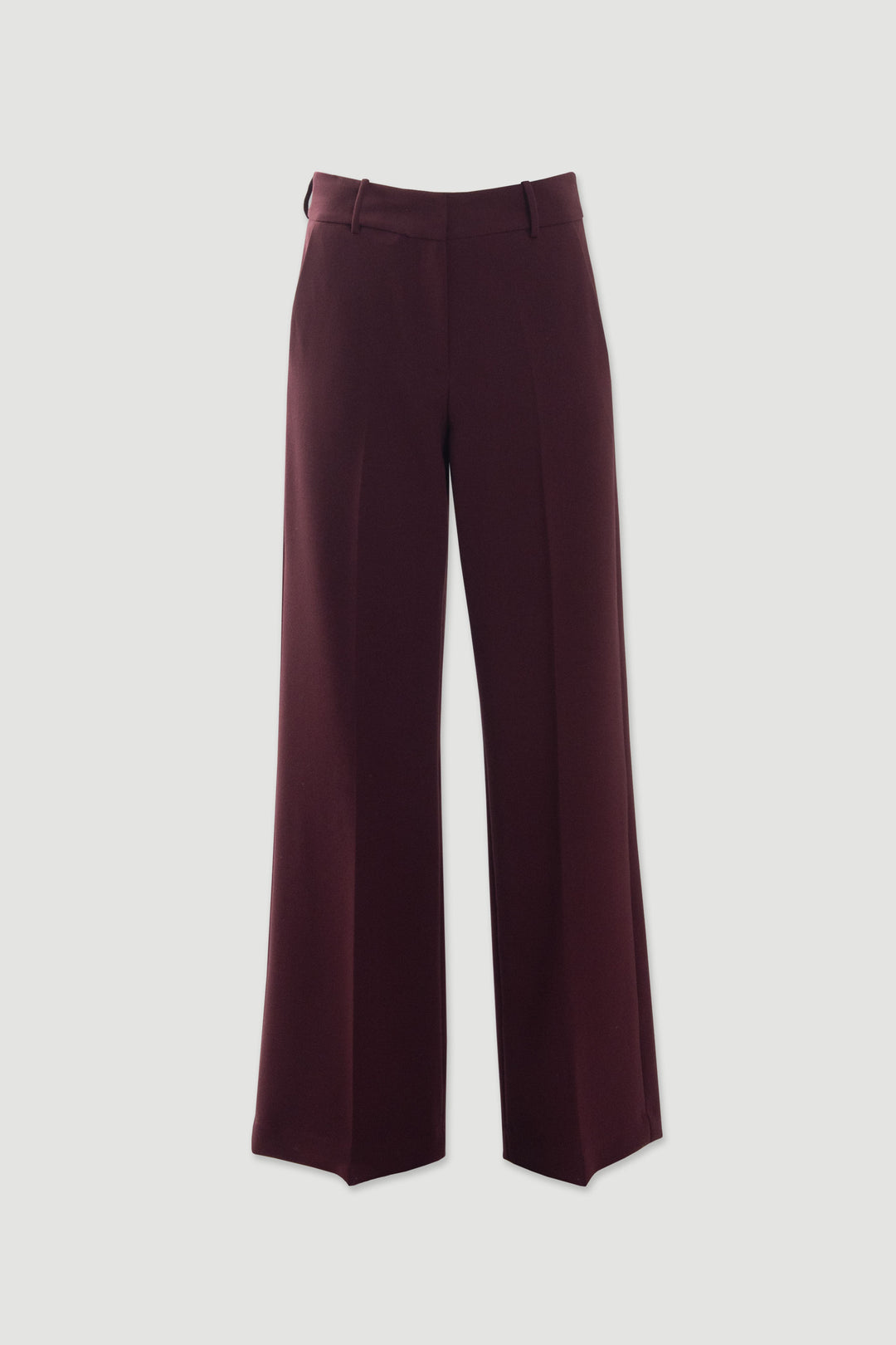 CALÇA WIDE LEG BORDÔ COM VINCOS FERRACHE