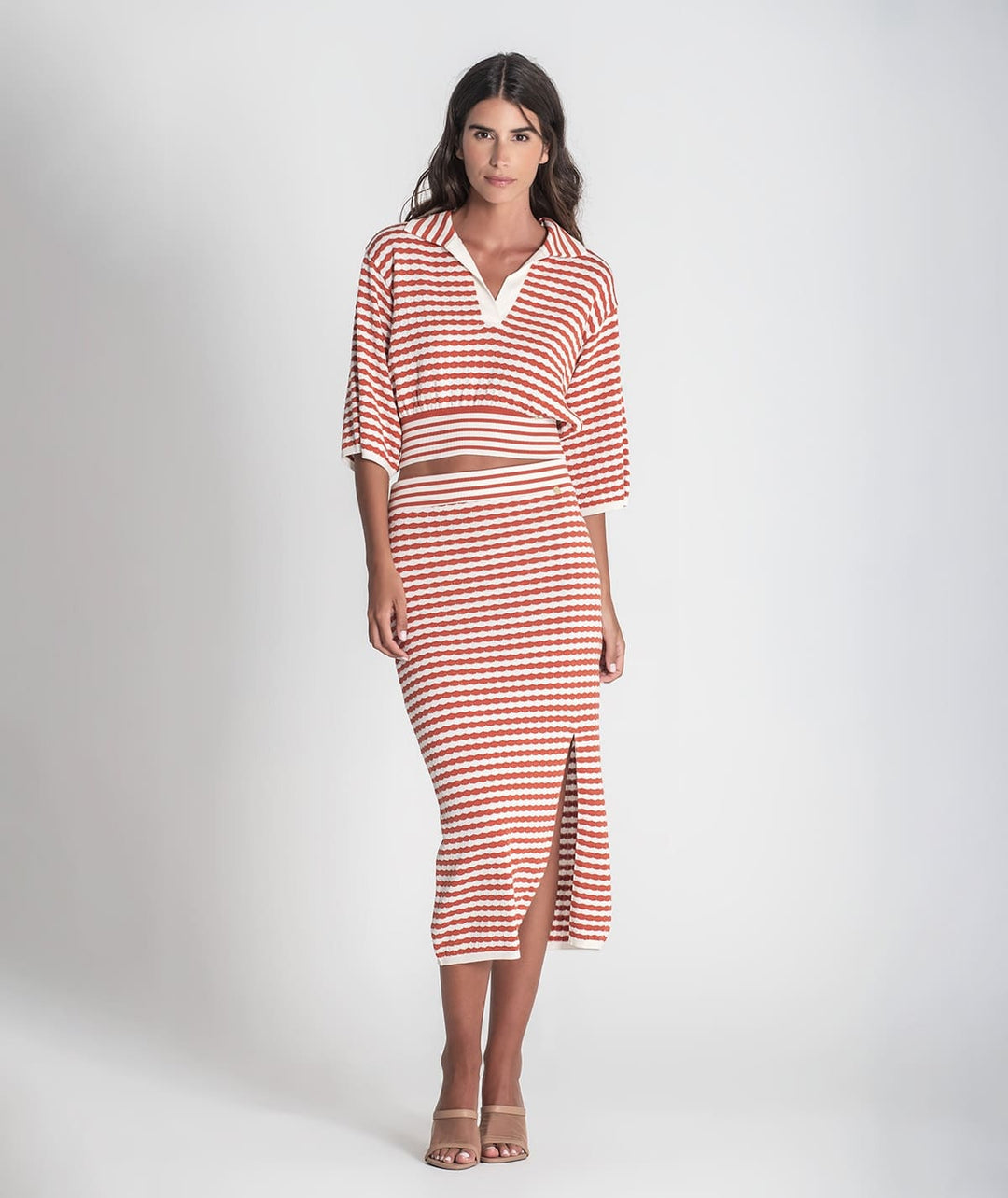 CAMISOLA POLO TELHA RUGA