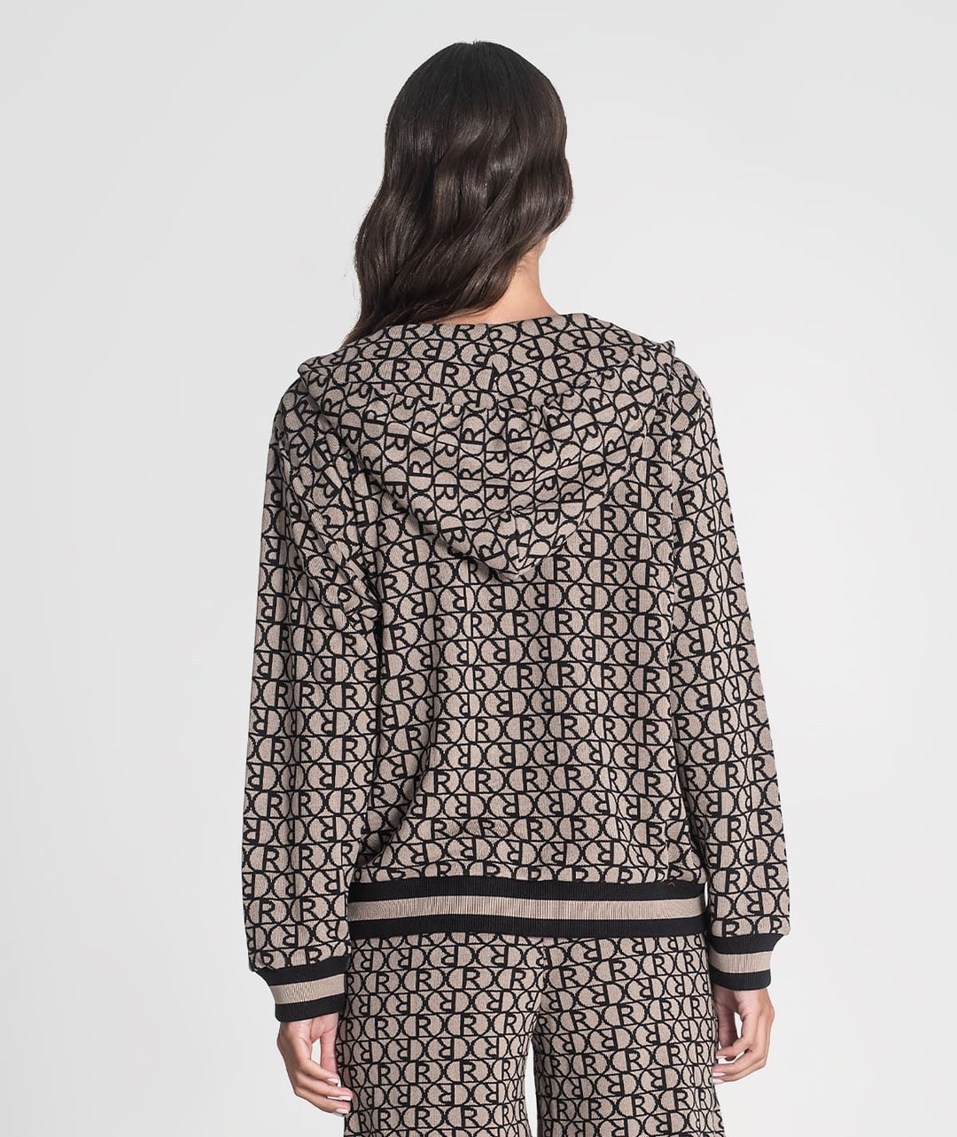 CASACO TAUPE JACQUARD RUGA
