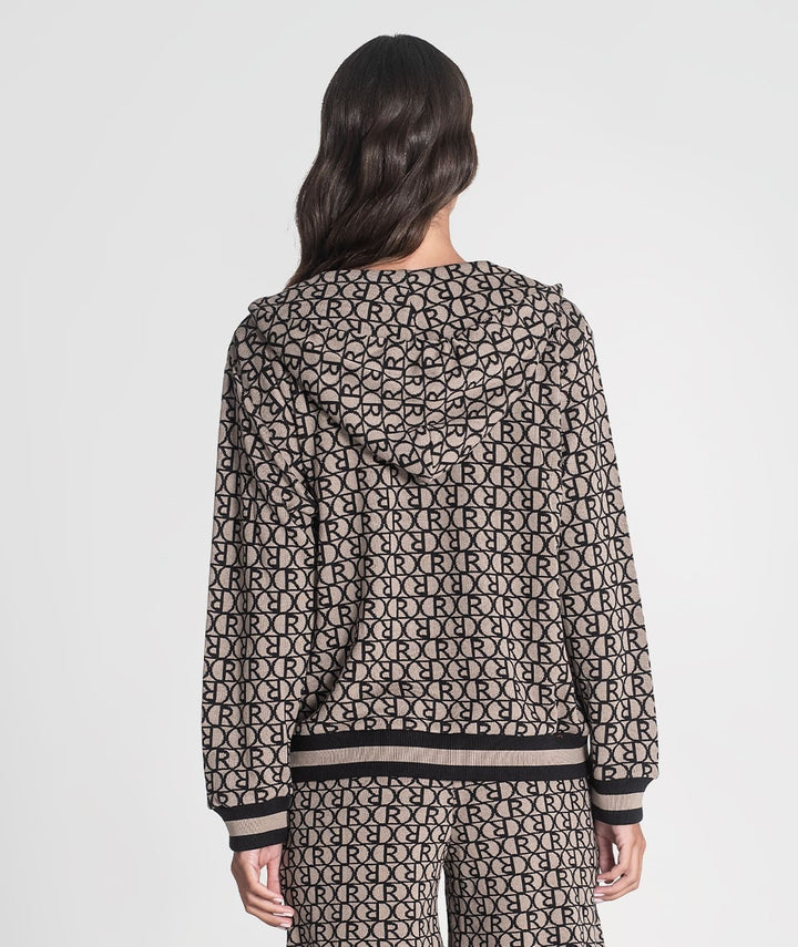 CASACO TAUPE JACQUARD RUGA