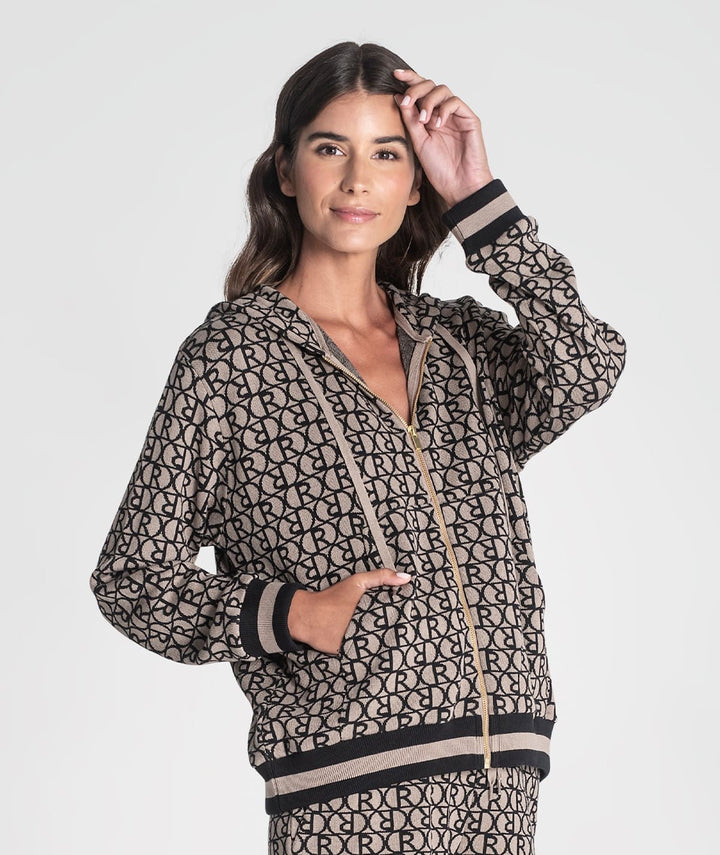 CASACO TAUPE JACQUARD RUGA
