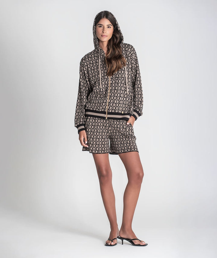 CASACO TAUPE JACQUARD RUGA