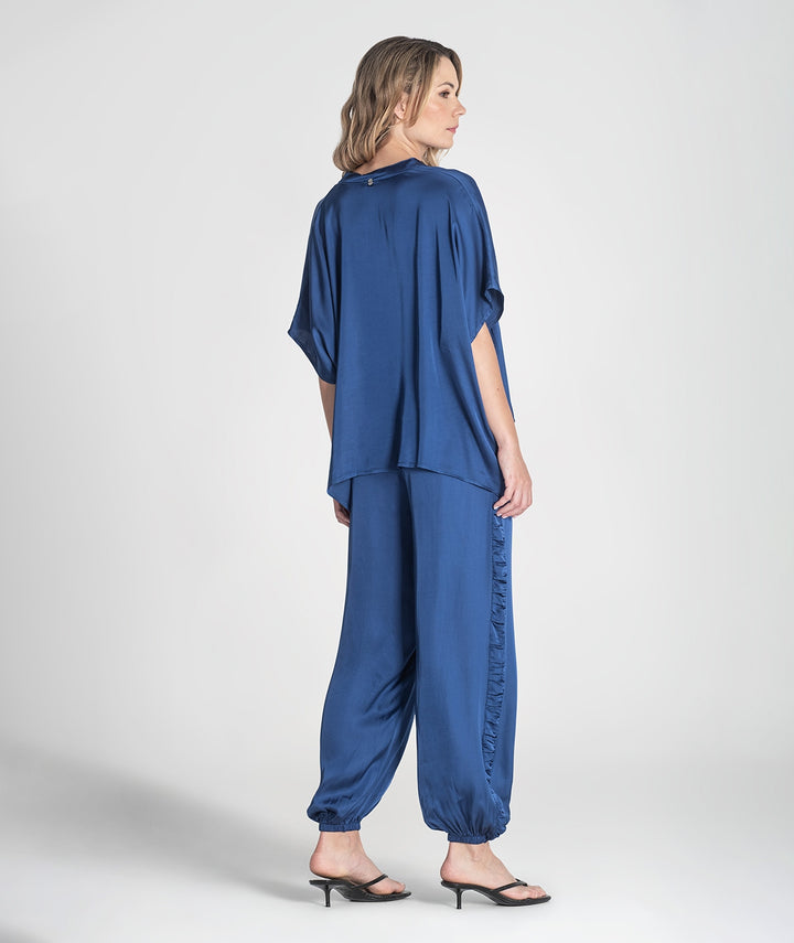 CAMISA AZUL COM BOTÕES RUGA