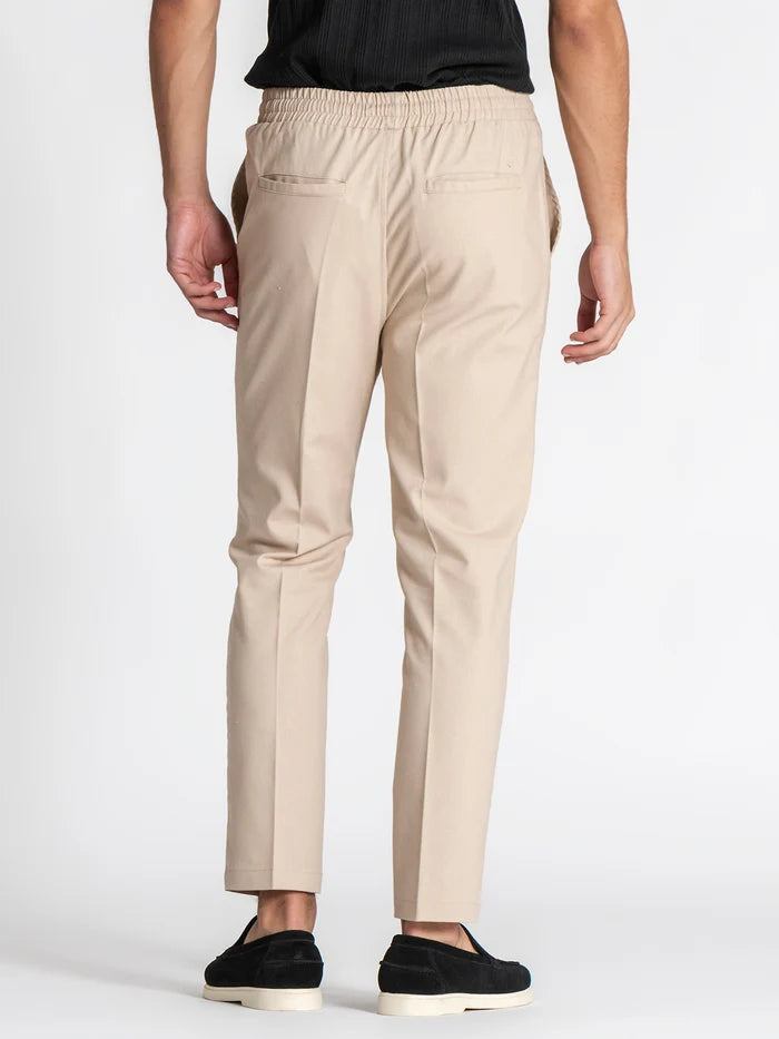 CALÇA BEGE LINHO PONTO CHIC