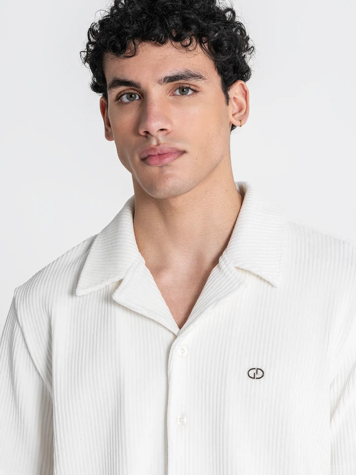 CAMISA BRANCA CANELADA PONTO CHIC