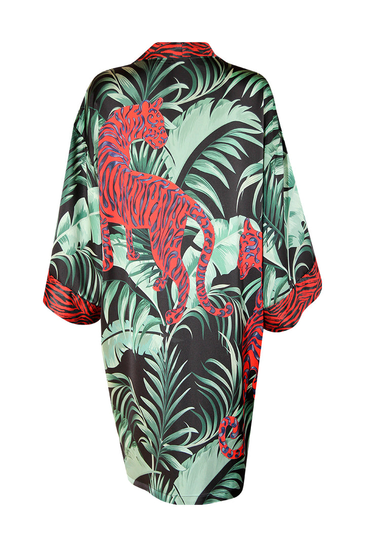 KIMONO REVERSIVEL ESTAMPA TROPICAL SAHOCO