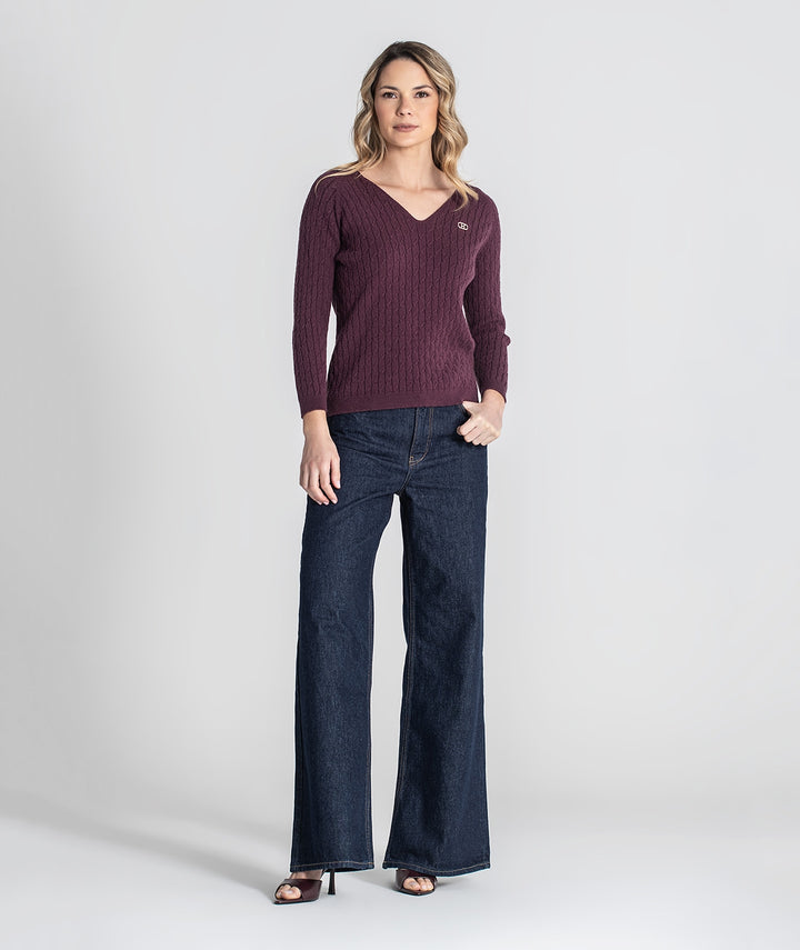 CAMISOLA BORDÔ COM TEXTURA RUGA