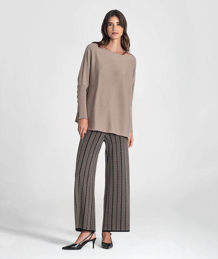 CAMISOLA TAUPE OVERSIZED RUGA