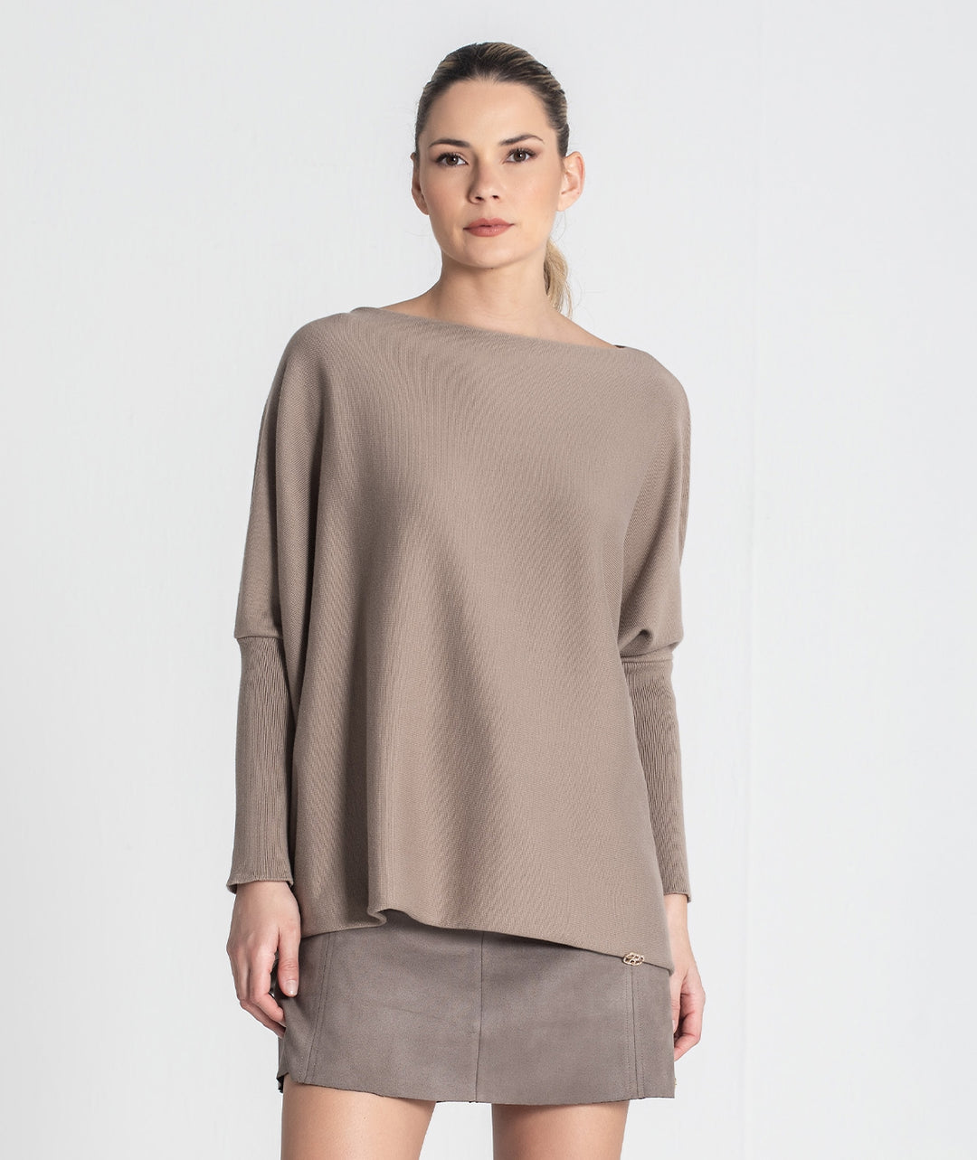 CAMISOLA TAUPE OVERSIZED RUGA