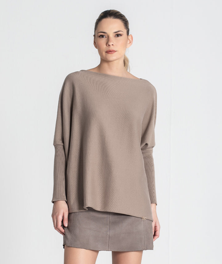 CAMISOLA TAUPE OVERSIZED RUGA