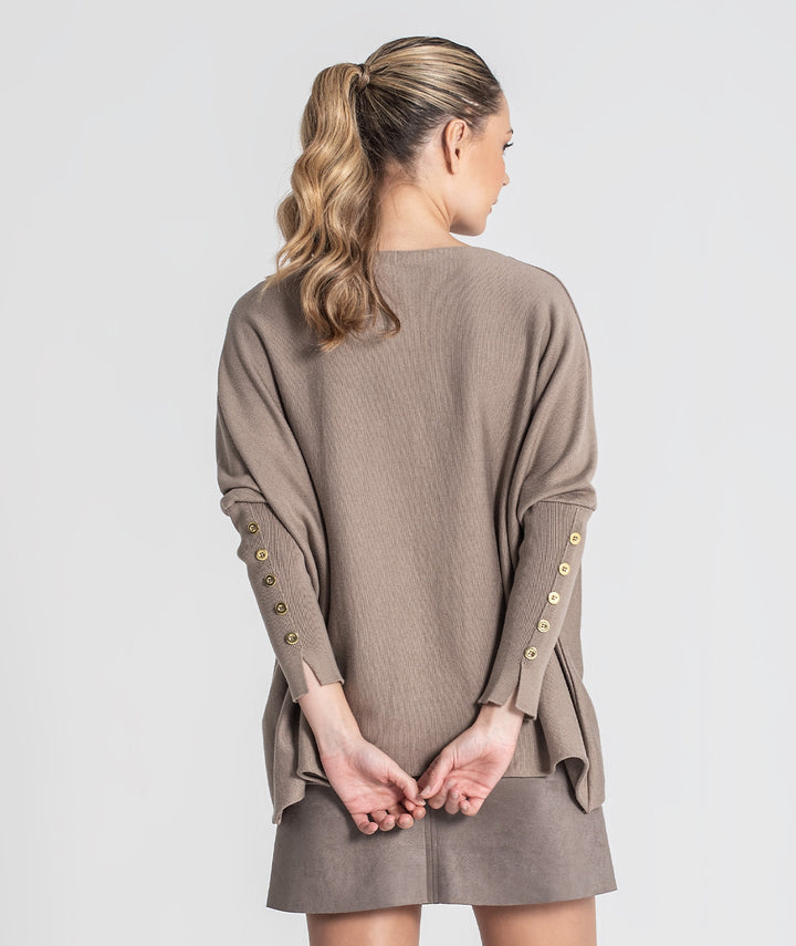CAMISOLA TAUPE OVERSIZED RUGA