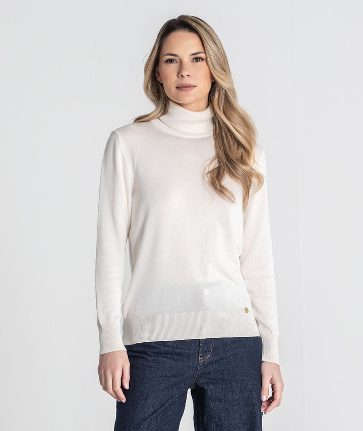 CAMISOLA CRU COM GOLA  ALTA RUGA