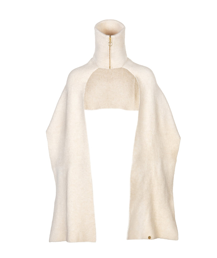 GOLA CACHECOL CRU COM FECHO DOURADO RUGA