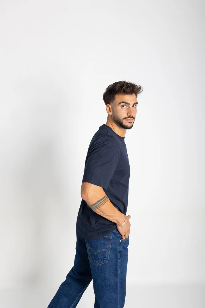 T-SHIRT BÁSICA OVERSIZE MARINHO JOVIT´S