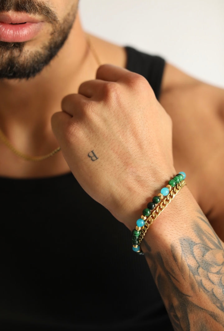 PULSEIRA PEDRAS MOUNTAIN TURQOISE PONTO CHIC