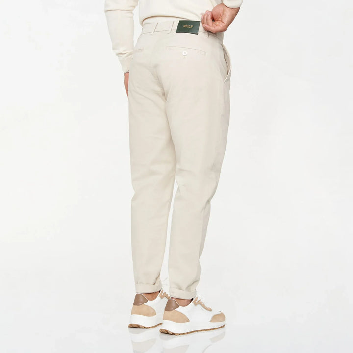 CALÇA CHINO TAPERED BEGE