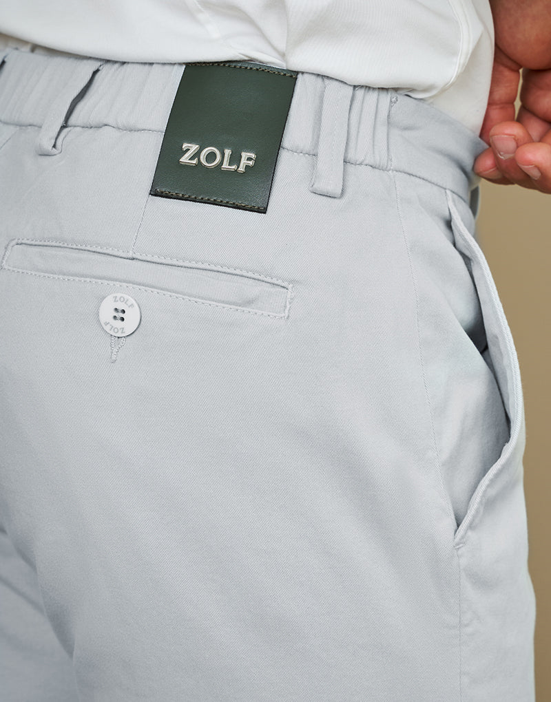 CALÇA CHINO SLIM FIT CINZA CLARO ZOLF