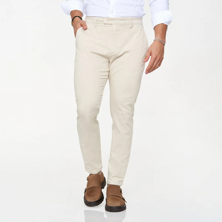 CALÇA CHINO SLIM FIT BEGE CLARO ZOLF