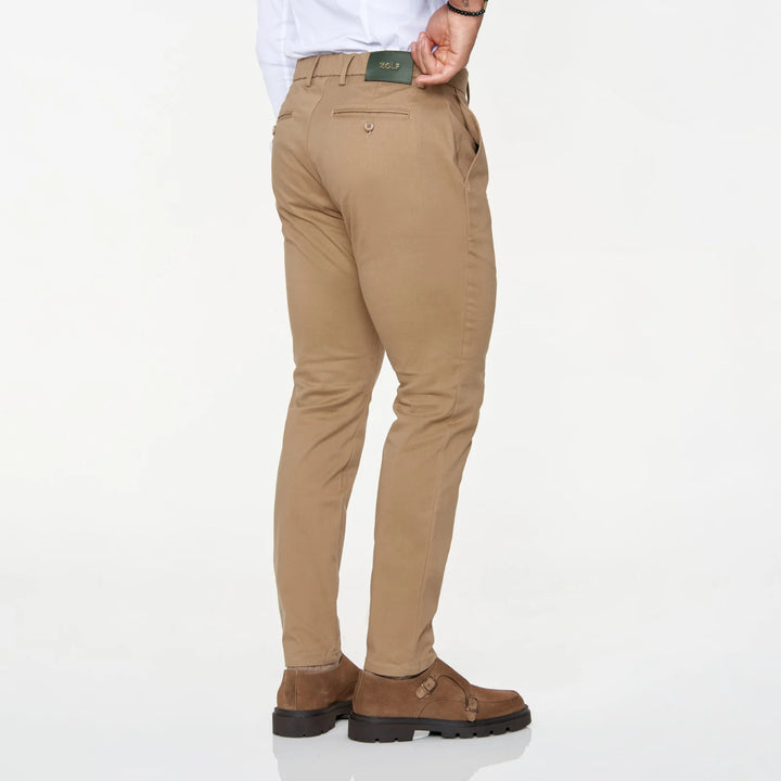 CALÇA CHINO SLIM FIT CAMEL ZOLF