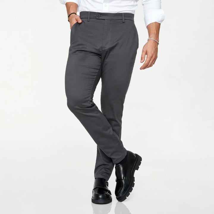 CALÇA CHINO SLIM FIT CINZA ANTRACITE ZOLF
