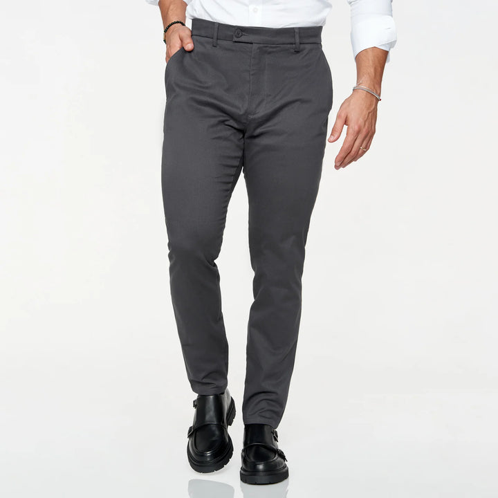 CALÇA CHINO SLIM FIT CINZA ANTRACITE ZOLF