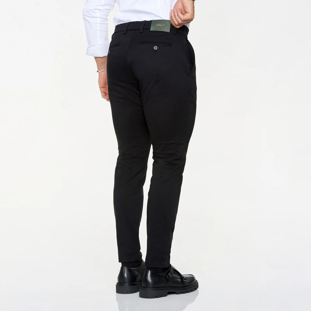 CALÇA CHINO SLIM FIT PRETO ZOLF