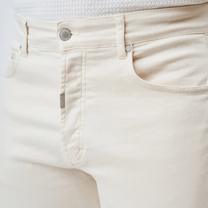 CALÇA SARJA RINGUE SLIM FIT BEGE CLARO ZOLF
