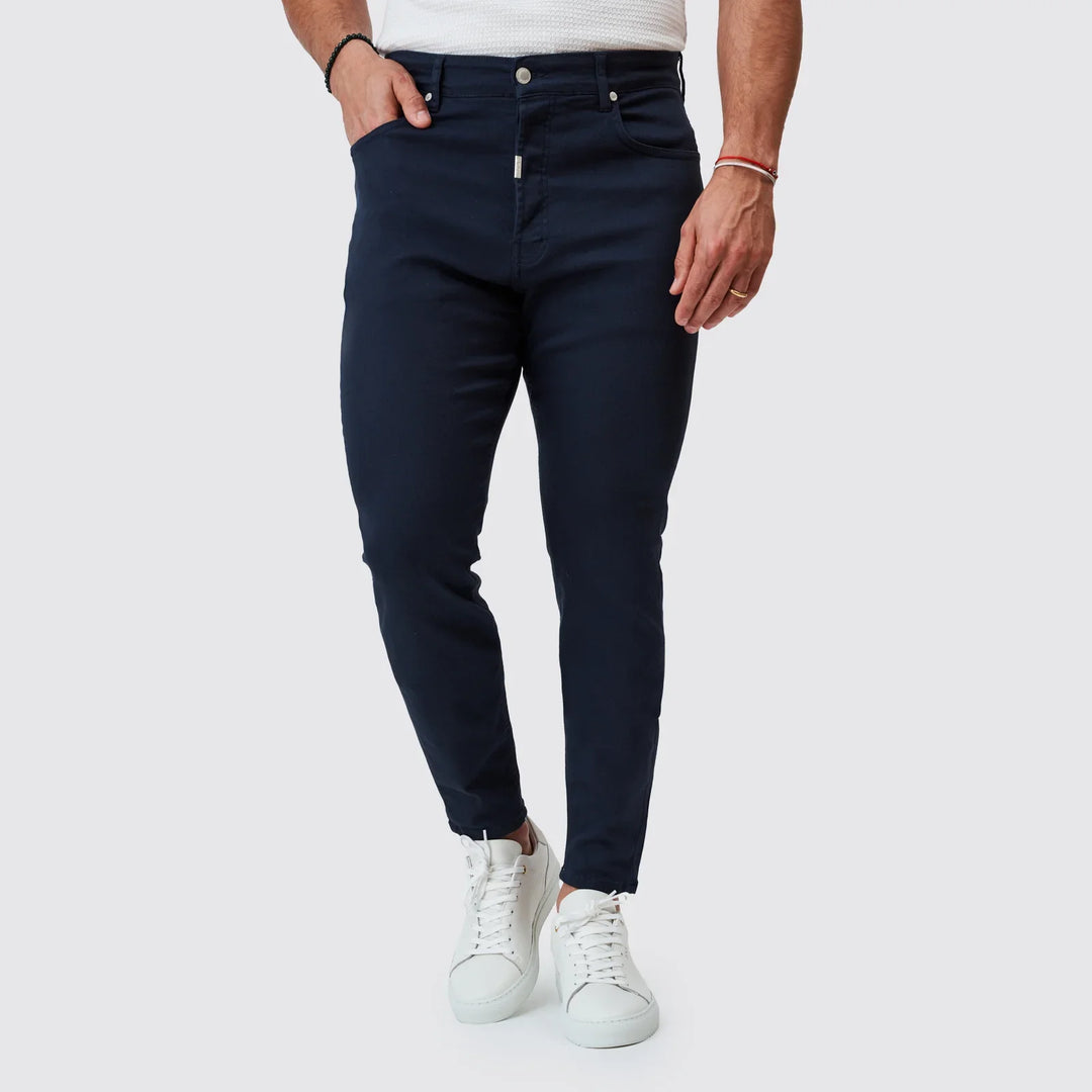 CALÇA SARJA RINGUE SLIM FIT  AZUL ZOLF