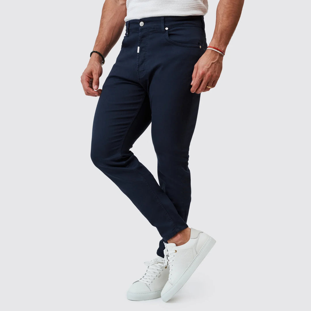 CALÇA SARJA RINGUE SLIM FIT  AZUL ZOLF